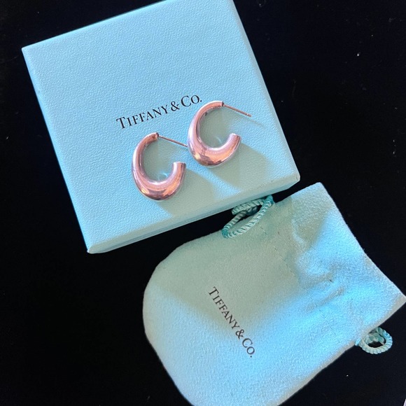 Tiffany & Co. Jewelry - Tiffany & Co Sterling Silver Oval Hoop Earrings